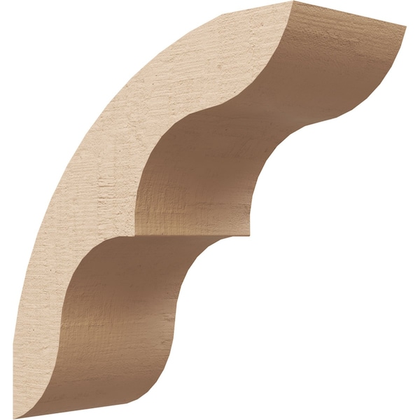 Ekena Millwork 5-inch W x 12-inch D x 12-inch H Ozark Rough Cedar Woodgrain TimberThane Knee Brace, Primed BRCUR05X12X12OZKRCPR - main